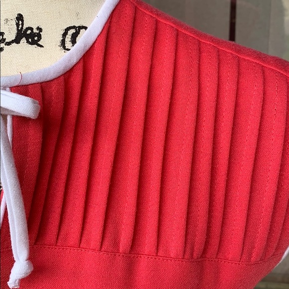 🌈 Leslie Fay vintage 70s 89s jumper stretch pleat - Picture 2 of 6